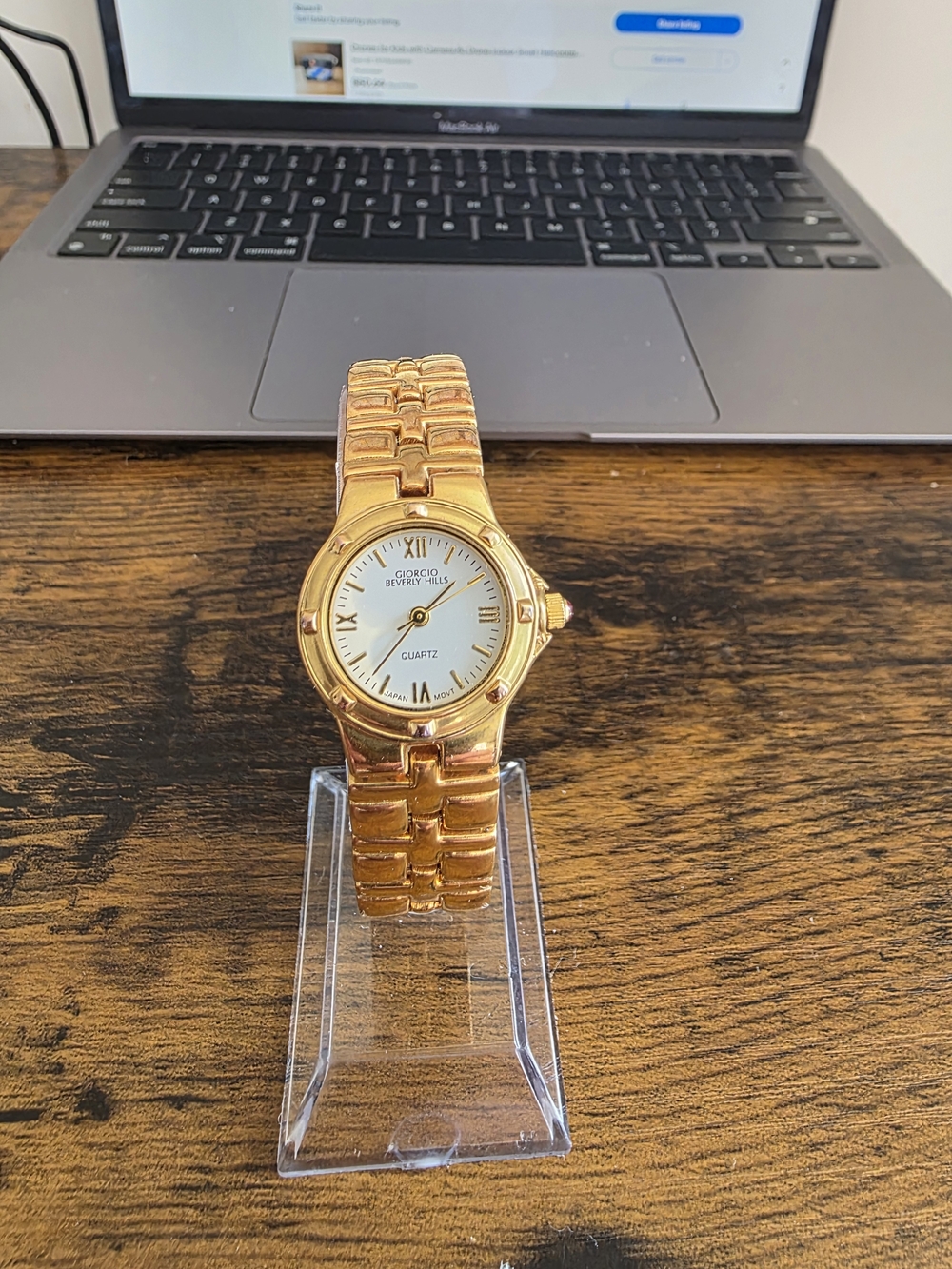 Michele Gold-Tone Bracelet Watch with Ivory Dial - Picture 5 of 5